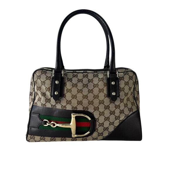 Gucci Horsebit Monogram Tote Bag - Picture 1 of 8